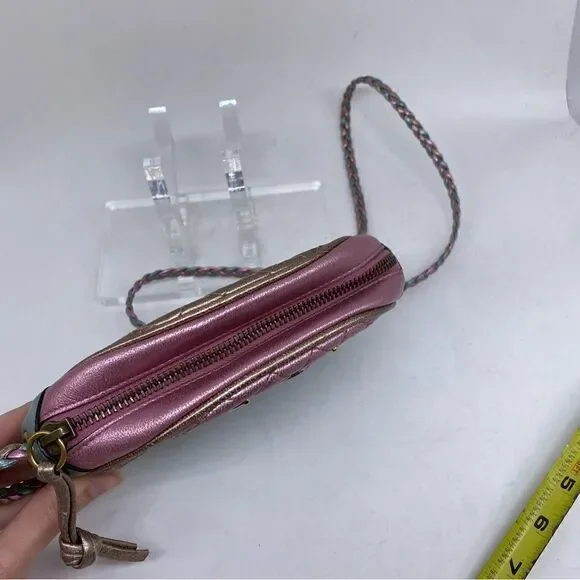 Gucci Women’s Quilted Laminated Calf Skin Multi Color Mini Crossbody Purse - Picture 5 of 6